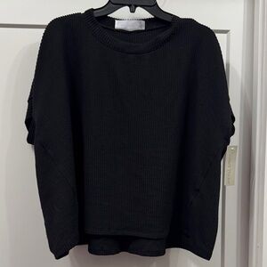 Blue Sky Black Knit Top